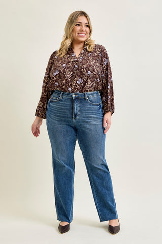 Alyson Mid Rise Tummy Control Vintage Straight Jeans - PLUS