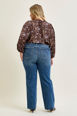 Alyson Mid Rise Tummy Control Vintage Straight Jeans - PLUS