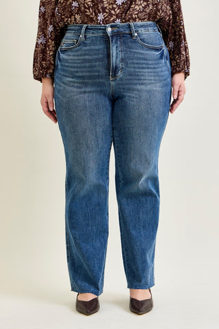 Alyson Mid Rise Tummy Control Vintage Straight Jeans - PLUS