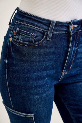 Karla High Rise Cargo Bootcut Jeans