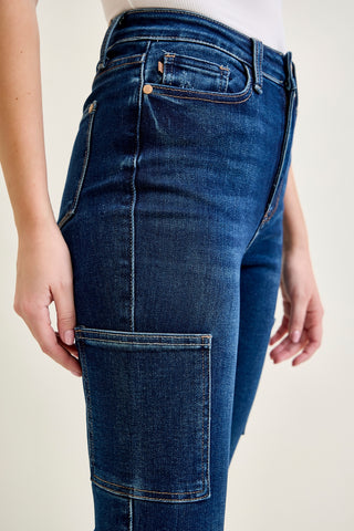 Karla High Rise Cargo Bootcut Jeans