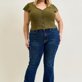 Karla High Rise Cargo Bootcut Jeans - PLUS