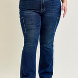 Karla High Rise Cargo Bootcut Jeans - PLUS