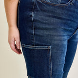 Karla High Rise Cargo Bootcut Jeans - PLUS