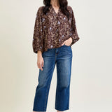 Dolly High Rise Back Pocket Classic Cropped Wide Leg Jeans