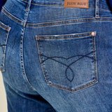 Dolly High Rise Back Pocket Classic Cropped Wide Leg Jeans - PLUS