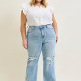 Laurel High Rise Rigid Magic 90's Straight Jeans - PLUS