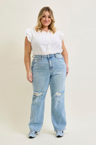 Laurel High Rise Rigid Magic 90's Straight Jeans - PLUS