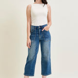 Georgia High Rise Utility Pockets Cropped Wide Leg