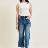 Georgia High Rise Utility Pockets Cropped Wide Leg