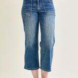 Georgia High Rise Utility Pockets Cropped Wide Leg