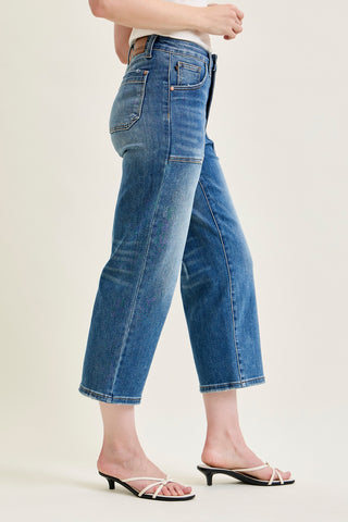 Georgia High Rise Utility Pockets Cropped Wide Leg