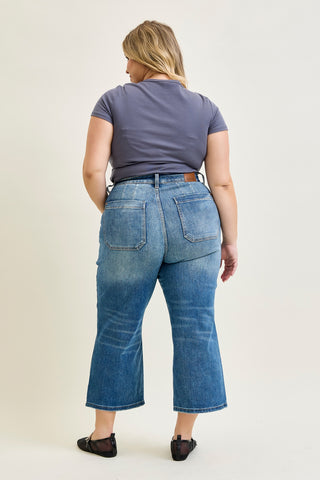 Georgia High Rise Utility Pockets Cropped Wide Leg - PLUS