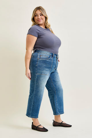 Georgia High Rise Utility Pockets Cropped Wide Leg - PLUS