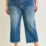 Georgia High Rise Utility Pockets Cropped Wide Leg - PLUS