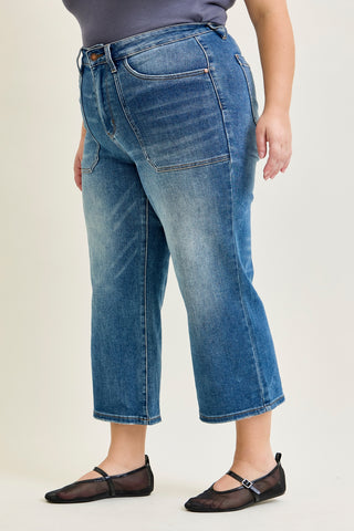 Georgia High Rise Utility Pockets Cropped Wide Leg - PLUS