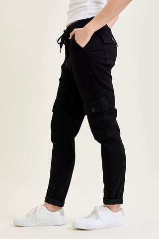 Celeste High Rise Cuffed Cargo Joggers