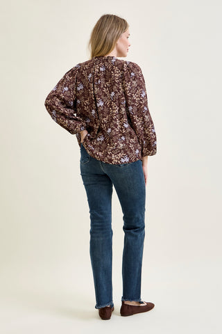 Kimberly Button Fly Hem Distressed Straight Jeans