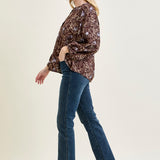 Lisa High Rise Button Fly Hem Distressed Straight Jeans