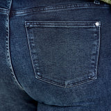 Lisa High Rise Button Fly Hem Distressed Straight Jeans - PLUS