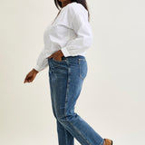 Riley High Rise Rigid Magic Straight Jeans - PLUS
