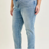 Laney V-Front Cool Denim Cuffed Boyfriend - PLUS
