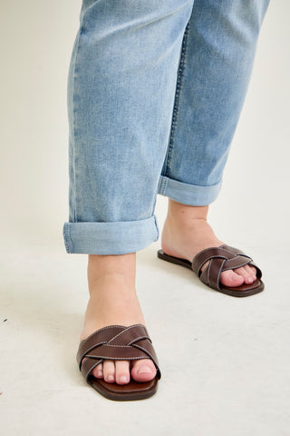 Laney V-Front Cool Denim Cuffed Boyfriend - PLUS