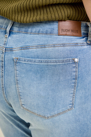 Laney V-Front Cool Denim Cuffed Boyfriend - PLUS