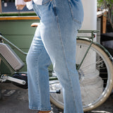 Haven Mid Rise Tummy Control Vintage Wash Straight Jeans - PLUS