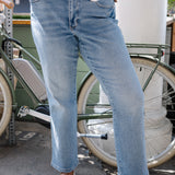 Haven Mid Rise Tummy Control Vintage Wash Straight Jeans - PLUS