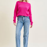 Haven Mid Rise Tummy Control Vintage Wash Straight Jeans