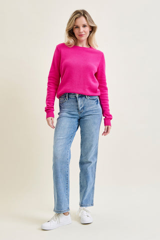 Kimberly Vintage Wash Straight Fit with Tummy Control
