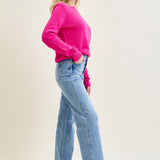 Haven Mid Rise Tummy Control Vintage Wash Straight Jeans