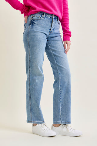 Kimberly Vintage Wash Straight Fit with Tummy Control