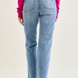 Haven Mid Rise Tummy Control Vintage Wash Straight Jeans