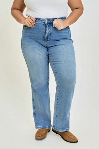 Kimberly Vintage Wash Straight Fit with Tummy Control - PLUS