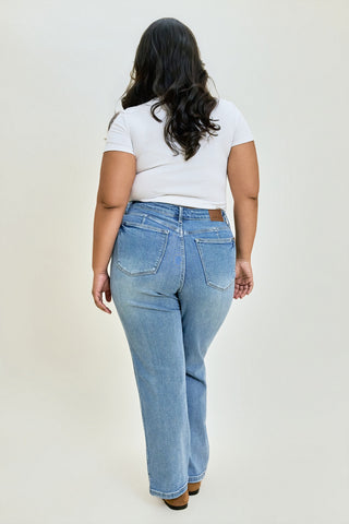 Kimberly Vintage Wash Straight Fit with Tummy Control - PLUS