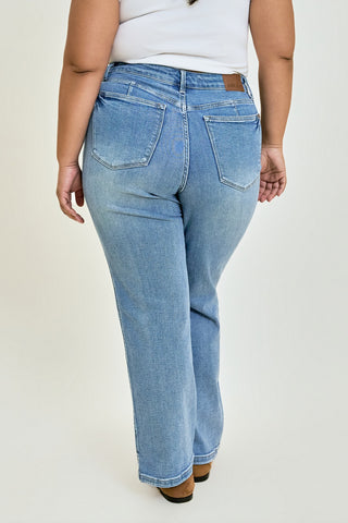 Kimberly Vintage Wash Straight Fit with Tummy Control - PLUS