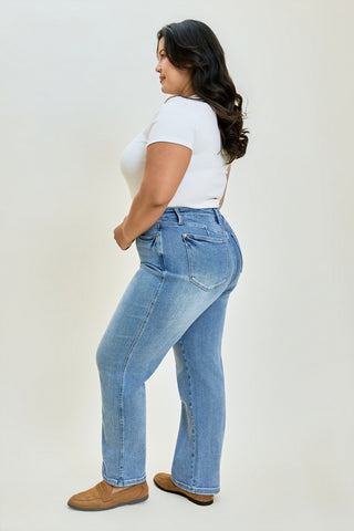 Kimberly Vintage Wash Straight Fit with Tummy Control - PLUS