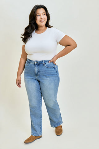 Kimberly Vintage Wash Straight Fit with Tummy Control - PLUS