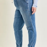 Elena High-Rise Denim Joggers: Comfy Meets Cool - PLUS