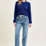 Elena High-Rise Denim Joggers: Comfy Meets Cool