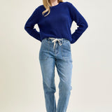 Elena High-Rise Denim Joggers: Comfy Meets Cool