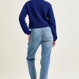 Elena High-Rise Denim Joggers: Comfy Meets Cool