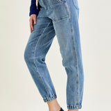 Elena High-Rise Denim Joggers: Comfy Meets Cool