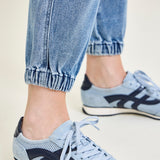 Elena High-Rise Denim Joggers: Comfy Meets Cool