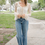 Eliza High Rise Wide Legs with Starry Flair