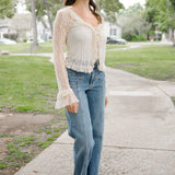 Eliza High Rise Wide Legs with Starry Flair