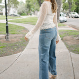 Eliza High Rise Wide Legs with Starry Flair
