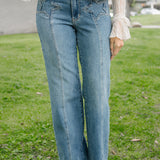 Eliza High Rise Wide Legs with Starry Flair